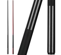 Kmise Fiberglass Graphite Composite Pool Cue Sticks 18oz/19oz 9.5MM Cue Tip One-Piece 57inch Professional Pool Cue Low-Deflection Billiard Cue Sticks Set of 2 for Home & Bar Play Black & Red