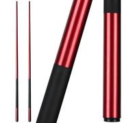Kmise Fiberglass Graphite Composite Pool Cue Sticks 18oz 9.5MM Cue Tip One-Piece 57inch Professional Pool Cue Low-Deflection Billiard Cue Sticks Set of 2 for Home & Bar Play Red