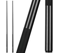 Kmise Fiberglass Graphite Composite Pool Cue Sticks 19oz 9.5MM Cue Tip One-Piece 57inch Professional Pool Cue Low-Deflection Billiard Cue Sticks Set of 2 for Home & Bar Play Black