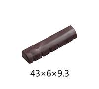 Kmise Guitar Nut For 6 String Acoustic Guitar Parts Replacement Plastic ABS 43mm x 6mm x 9.3mm 1 Pcs (Coffee)