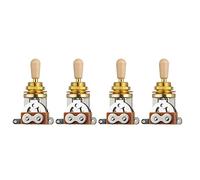 Kmise MI0086H4 4-Piece Golden Electric Guitar 3 Way Toggle Switch Pickup Selector with Cream Tip