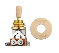 Kmise OT0121 3 Way Toggle Switch Pickup Selector for Electric Guitar,Golden/Ivory Tip