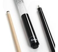Kmise Pool Cue Stick 19oz, 58'' Canadian Maple Professional Billiard Cue Low-Deflection, All-Rounder Billiard Pool Sticks for Adults W/ 13mm Leather Tip, Black Wood Grain Butt, 3D Anti-Slip Grip