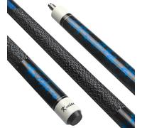 Kmise Pool Cue Stick Set of 4 - Canadian Maple Professional Pool Cues, New Upgraded Irish Linen Wire Grip, 18-21oz, 4 Colors Optional (Blue, 19oz)