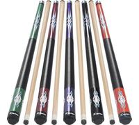 Kmise Pool Stick Set, 58 Inch Pool Cue Stick, Snooker Play Billiard Pool Sticks for Men Professional,17oz 18oz Pool Stick for Bar House Pool Table Sports (Set of 5, Black Green Red Orange Purple)