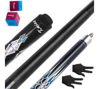 Kmise Pool Stick Set of 5, 58" 20oz Pool Cue Stick, Canadian Maple Billiard Pool Cue Stick, Professional Pool Cue for Bar House Pool Table Sports,Black.