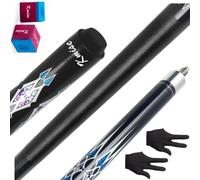 Kmise Pool Stick Set of 5, 58" 20oz Pool Cue Stick, Canadian Maple Billiard Pool Cue Stick, Professional Pool Cue for Bar House Pool Table Sports,Black.