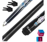 Kmise Pool Stick Set of 5, 58" 20oz Pool Cue Stick, Canadian Maple Billiard Pool Cue Stick, Professional Pool Cue for Bar House Pool Table Sports,Black.