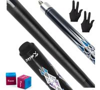 Kmise Pool Stick Set of 5, 58" 20oz Pool Cue Stick, Canadian Maple Billiard Pool Cue Stick, Professional Pool Cue for Bar House Pool Table Sports,Black.