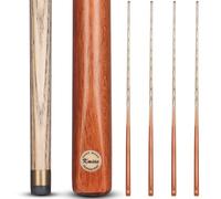 Kmise Pool Sticks for Adults, 58" Brown Hardwood Pool Cue Set of 4, 20OZ with 13 MM Brass Tips, Table Billiard Cue Stick for Bar, Home, Billiard Room