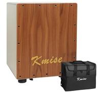 Kmise Portable Cajon Drum Box, 11.8×12.2×14.5" Adjustable Snare Cajons Drums, Solid Acacia & Birch Wood, Percussion Instrument Gift for Adults Kids, With Carry Bag,for Home Live Performance Practice