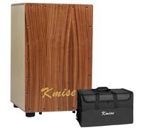 Kmise Portable Cajon Drum Box, 11.8×12.2×19" Adjustable Snare Cajons Drums, Solid Acacia & Birch Wood, Percussion Instrument Gift for Adults Kids, With Carry Bag,for Home Live Performance Practice