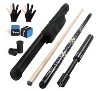 Kmise Professional Pool Cue Stick - 19 20 oz Canadian Maple Cue Sticks, Low Deflection Shaft with Telescopic Carbon Fiber Extension, Pool Sticks for Adults (Purple, 20OZ)