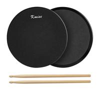 Kmise Quiet Portable Drum Practice Pad with Drum Sticks,11-Inch Lightweight and Compact Silent Drum Pad for Practice at Home,Travel,Studio,Perfect Snare Drum Practice Pad Kit for All-ages Drummers