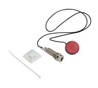 Kmise Single Head Passive Ukulele Pickup with Endpin Jack for Ukelele Uke Parts Chrome