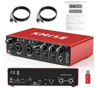 Kmise USB Audio Interface, Computer Recording Audio Interfaces with 48V Phantom Power for Recording, Studio Quality Sound, Compatible with Guitarists, Vocalists, Podcasters (USB Type-C)