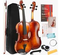 Kmise Violin 4/4 Full Set (Tiger-Stripe, 4/4)
