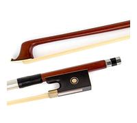Kmise Violin Bow 4/4 Brazilwood Bows for Fiddle Octagonal Stick with Mongolian Horse Hair Ebony Frog Silver Wire Winding for Beginner Practice
