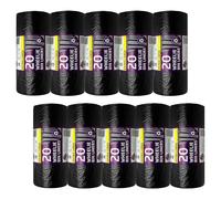 KMJ® 200 Heavy Duty Wheelie Bin Liners - 30 Micron Strong Black Bag Refuse Sacks - Wheelie Bin Bags - Bin Liners for Rubbish, Garden & Household Waste - 240L Garbage Bags- Size 1371L x 1190D MM