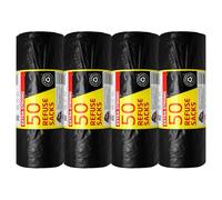 KMJ® 200 Pack Heavy Duty Black Bin Bags - Strong Black Bag Refuse Sacks - Extra Strong Bin Bags - Refuse Sacks - Bin Liners for Rubbish, Garden & Household Waste - 75L Garbage Bags - Size 82 x 64 Cm