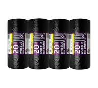 KMJ® 80 Heavy Duty Wheelie Bin Liners - 30 Micron Strong Black Bag Refuse Sacks - Wheelie Bin Bags - Bin Liners for Rubbish, Garden & Household Waste - 240L Garbage Bags- Size 1371L x 1190D MM