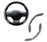 KMJGQWSC 2Pcs Car Steering Wheel Covers for Mitsubishi Lancer-ex 2010-2025,Carbon Fiber Segmented Steering Non Slip Wheel Protection Auto Interior Accessories,Grey