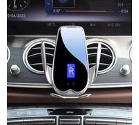 KMJGQWSC Car Phone Holder for Rolls-Royce Ghost Black Badge 2021-2025,Phone Stand Anti-Slip Shockproof Adjustable Dashboard Windshield Interior Accessories,A-Silver