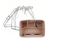 KMKaiMao Purse Organizer for Noe,Petit Noe,Noe BB Organizer Insert,Cargo Noe Organizer Insert (Beige Style A, Petit Noe)