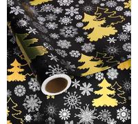 KMLGY 1 Roll Diverse Christmas Wrapping Paper Mini Roll - 43cm x 3m Diverse Merry Xmas Gift Wrap Paper for Xmas Birthday Party Wrapping Supplies (Aluminum-GD-Tree-Snow) (Aluminum-GD-Tree-Snow)