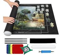 Kmljoee Roll up Jigsaw Mat 3000 Pieces - 1.5mm Thickening, Portable Non Slip Roll up Puzzle Mat, Extra Large Jigsaw Puzzle Board suited for Puzzles of 1000, 2000 or 3000 pieces