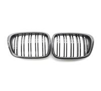 KMLONG 2 Pcs Style Car Front Wide Grille Grill Fit For E39 M5 Series 1997 1998 1999 2000 2001 2002 2003 520i 525 530 vehicle front bumper grille cover(Carbon Fiber)