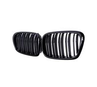 KMLONG 2Pcs Car Front Bumper Grill, Fit For, E39 5-Series 525 528 1999-2003 Accessories Hood Racing Dual Slat Grilles vehicle front bumper grille cover(Gloss Black)