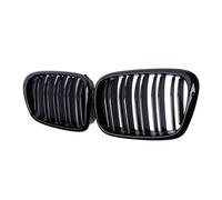 KMLONG 2Pcs Car Front Bumper Hood Grill Dual Slat Grilles Fit For E39 5-Series 525 528 99-03 vehicle front bumper grille cover(Gloss Black)