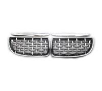 KMLONG ABS Car Front Hood Grille Diamond Style Meteor Fit For 3 Series E90 E91 2005-2008 vehicle front bumper grille cover(Sliver)