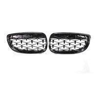 KMLONG ABS Pair Car Front Hood Grille Diamond Style Meteor Fit For 3 Series E92 E93 Coupe 2006-2009 vehicle front bumper grille cover(Black)