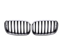 KMLONG Car Bumper Grille Front Grill Racing Grills Silver Frame Black Core Grilles Fit For X5 X6 E70 E71 2008-2013 vehicle front bumper grille cover