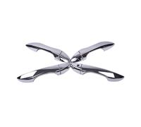 KMLONG Car Door Handle Cover Bowl Trim Fit for Toyota, Corolla Altis 2014-2018 Glossy Black Chrome Styling Accessories Outside Door Handle Trim Cover(Silver Handle)