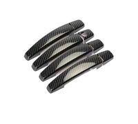 KMLONG Car Door Handle Cover Trim Fit For Chevrolet, Sail Fit For Chevrolet, TRAX 2015-2018 Sail 3 Chrome Stickers Decal Accessories outside door handle trim cover(Carbon fiber)