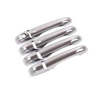 KMLONG Car Door Handle Cover Trim Fit for Dodge, Journey 2009-2013 Glossy Black Chrome Sticker Styling Accessories Outside Door Handle Trim Cover(Silver 2 Buttons)