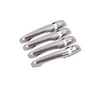 KMLONG Car Door Handle Cover Trim Fit for Dodge, Journey 2009-2013 Glossy Black Chrome Sticker Styling Accessories Outside Door Handle Trim Cover(Silver no Button)