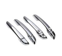 KMLONG Car Door Handle Cover Trim Fit for Hyundai, Accent 2017-2021 Chrome Sticker Styling Accessories Overlay Outside Door Handle Trim Cover(Silver 2 Buttons)