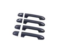 KMLONG Car Door Handle Cover Trim Fit for Hyundai, I30 2007-2011 Stickers Overlay Glossy Black Chrome Outside Door Handle Trim Cover(Carbon 2 Keyholes)