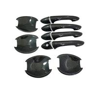 KMLONG Car Door Handle Cover Trim Fit for Hyundai, Sonata I45 2011-2015 Chrome Sticker Styling Accessories Outside Door Handle Trim Cover(Carbon Handle-Bowl)
