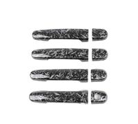 KMLONG Car Door Handle Cover Trim Fit For Toyota, Probox Succeed 2002-2016 Forged Pattern Chrome Styling Accessories outside door handle trim cover(Forged 1 keyhole)