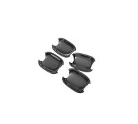 KMLONG Car Door Handle Cover Trim Sticker Fit for A4 B8 Q5 Q3 Styling Auto Accessories Glossy Black Chrome Outside Door Handle Trim Cover(Black Bowl)