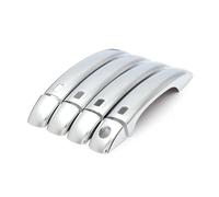 KMLONG Car Door Handle Cover Trim Sticker Fit for A4 B8 Q5 Q3 Styling Auto Accessories Glossy Black Chrome Outside Door Handle Trim Cover(Silver Handle-Bowl)
