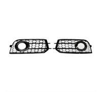 KMLONG Car Fog Light Lamp Cover Honeycomb Mesh Hex Front Grille Grill Fit For A1 8X 2010-2014 8X0807681A 8X0807682A vehicle front bumper grille cover(Gloss black)