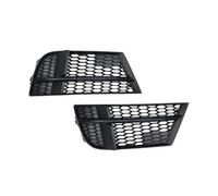 KMLONG Car Front Bumper Fog Light Mesh Grille, Fit For A3, S-Line S3 2017-2020 Fog Lamp Honeycomb Grille Covers Car Styling vehicle front bumper grille cover(Glossy Black)