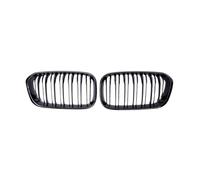 KMLONG Car Front Bumper Grill, Fit For, 1 Series F20 F21 120i 118i 125i 2015-2017 Gloss Black Grille Racing Grills Double Slat Grilles vehicle front bumper grille cover