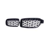KMLONG Car Front Bumper Grill, Fit For, F30 F31 F35 3 Series 320 323 325 330i 2013-2019 Grilles Diamond Style Racing Grills Grille vehicle front bumper grille cover(Silver and Black)